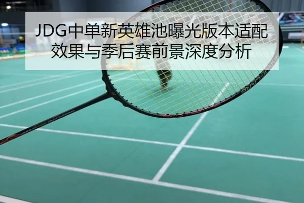 JDG中单新英雄池曝光版本适配效果与季后赛前景深度分析